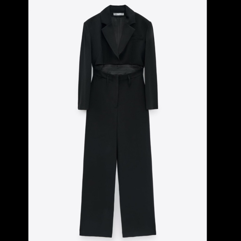 🚨⚡️(flash sale)⚡️🚨NWT ZARA Black Cut Out Jumpsuit LIMITED EDITION